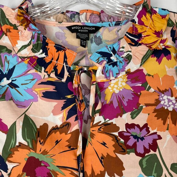 Maggy London Woman Floral Ruffled Swing Dress - Picture 6 of 13